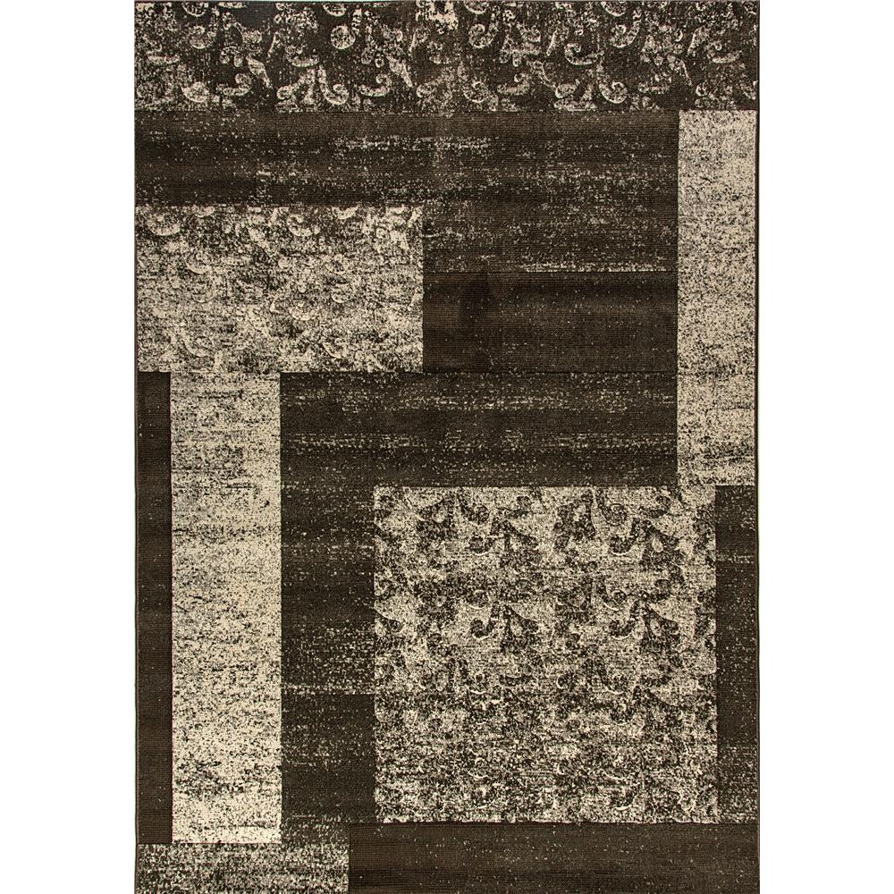 Dynamic Rugs 1207-900 Mysterio 6 Ft. 7 In. X 9 Ft. 6 In. Rectangle Rug in Silver